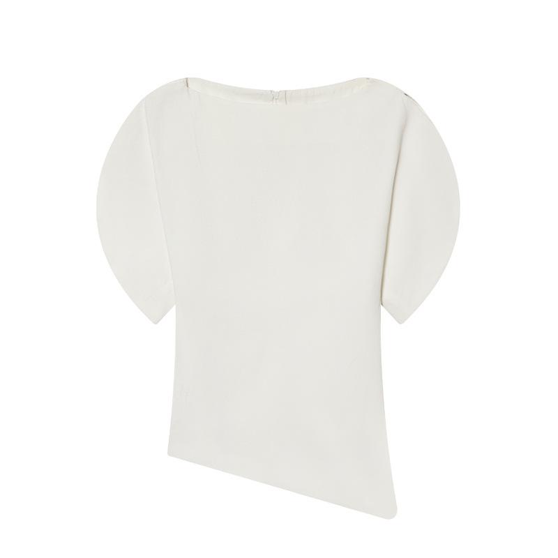 

Stylish Winter 2025 Women s Black Round Neck Puff Sleeve Pullover T-shirt Small белый