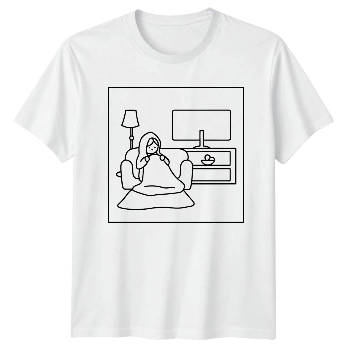 Relaxing At Home Mens T-Shirt Ladies Tee Graphic Unisex Top L