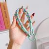 Ins Korean Style Color Woven Mobile Phone Lanyard, Wrist Keychain Short Hanging Chain Sturdy And Easy To Carry