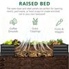 2 Pack 6x3x1FT Galvanized Raised Garden Bed Kit Outdoor Metal Planter Box for Vegetables Bottomless Rectangular Gardening Bed w