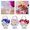 Crystal Art Flower Basket Crystal Ornament Small Car Ornaments  Dressing Table