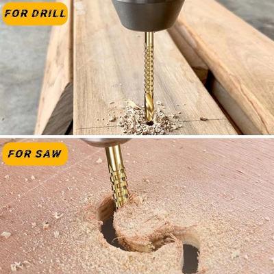 6pcs Multi-functional Twist Bore Bits Hole Opening Straight Shank Grooving Drills 3-8MM Steel HSS Drill Bits