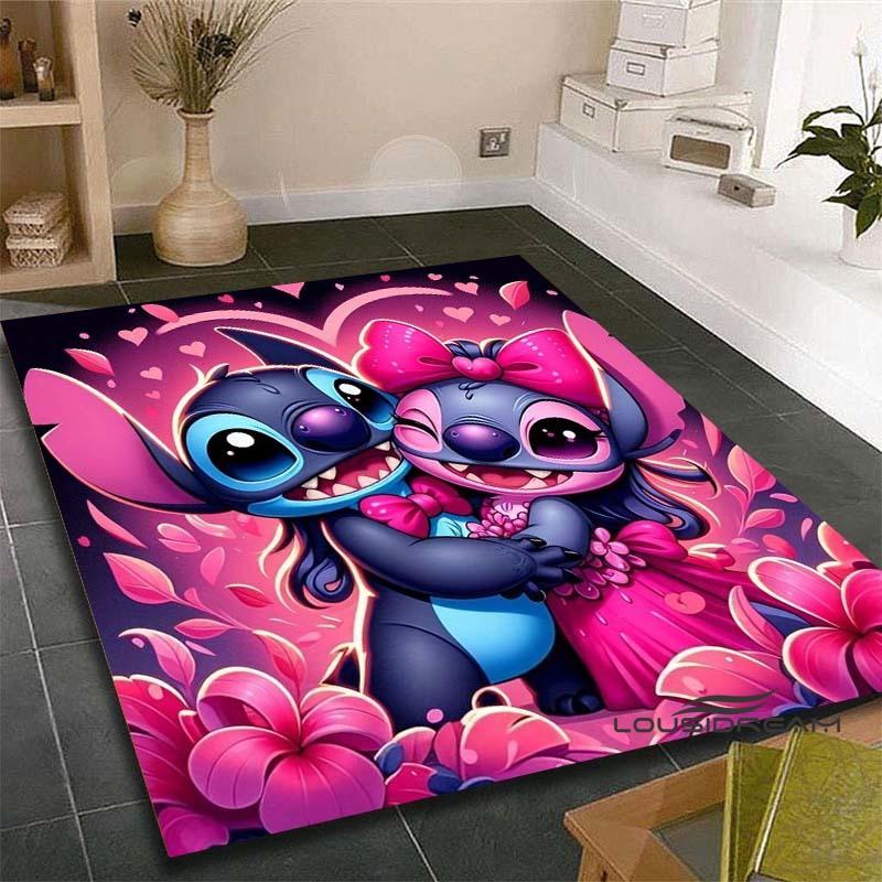 3D Cartoon Sci-fi Movie (Stitch) Rug, Suitable for Living Rooms, Children's Rooms, Bedrooms, Sofas, Doormats, and Other Home Déc