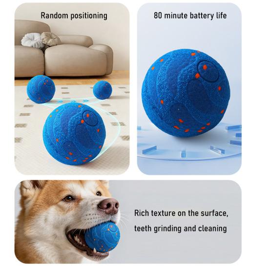 Smart Interactive Dog Ball Automatic Moving Bouncing Rolling Ball Toy 3 Play Modes USB Rechargeable Waterproof Dog Ball for Medium Large Dogs Chasing