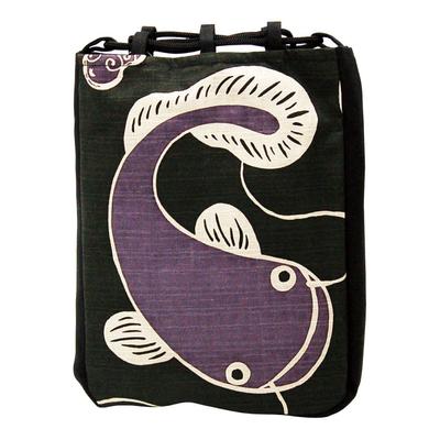 Yamako Shingen Catfish 18cm X 25cm X 3cm Pouch, Design, Black, Approx.