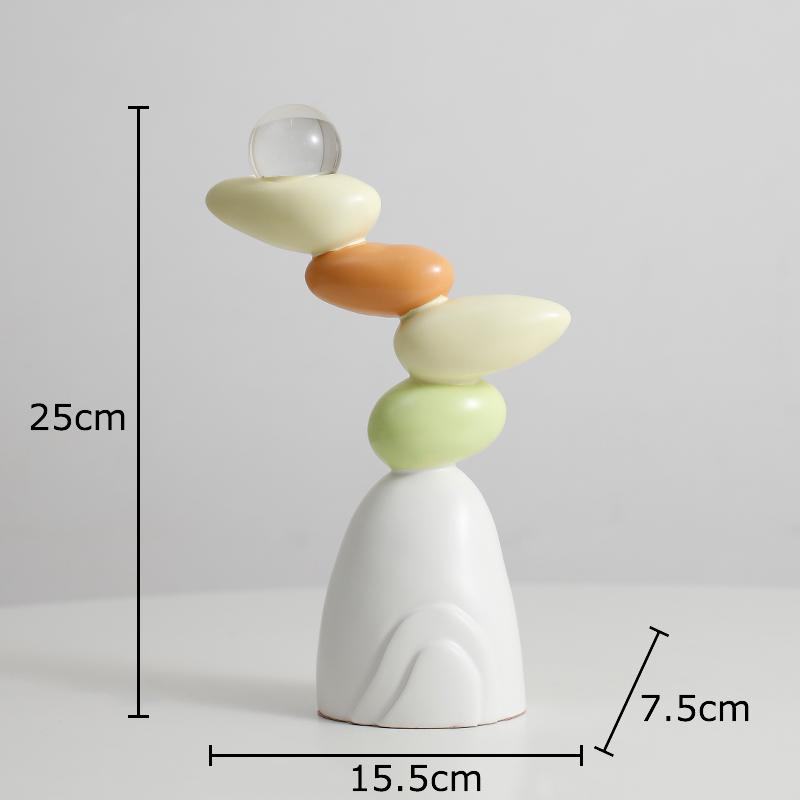 Colorful Stacked Stone Landscape Mountain Peak Ornaments Desk Decoration Creative Landscape Modern Crafts Room Aesthetic Decor