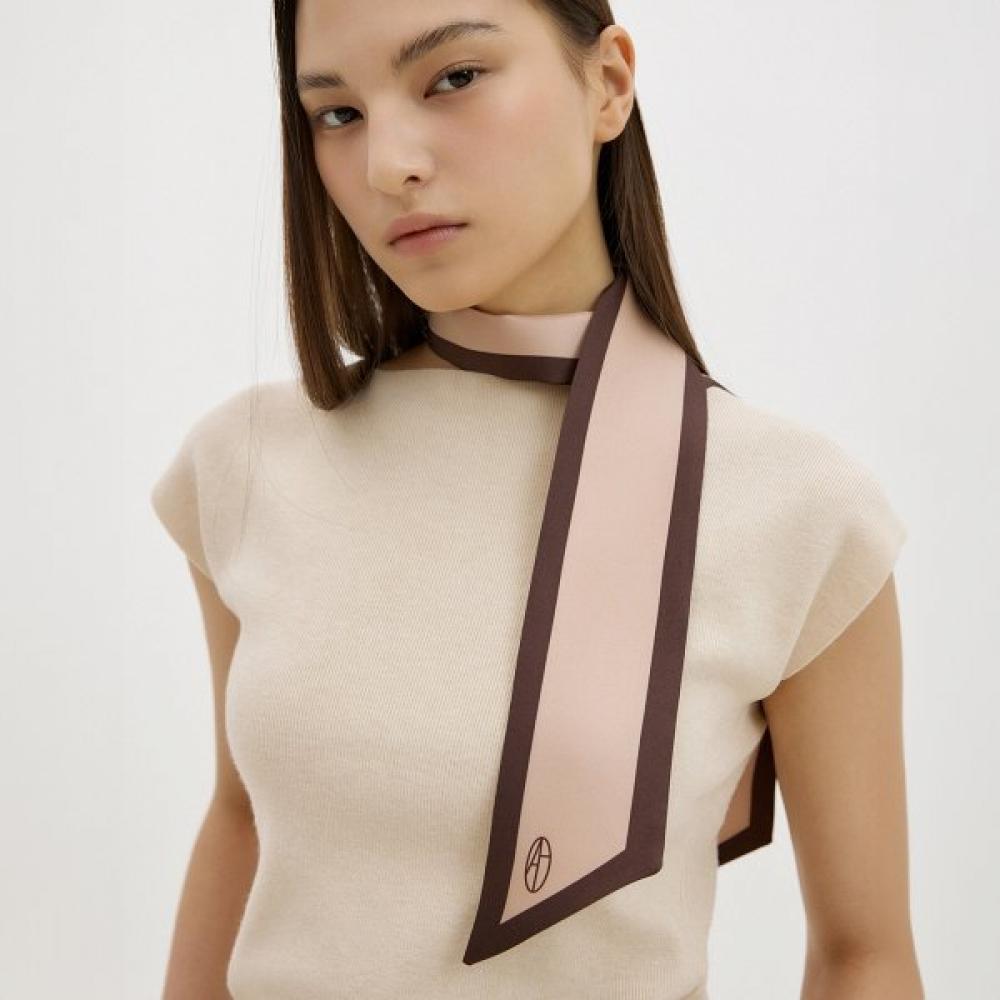 

Avvina Pelle Long Twilly Silk Scarf Brown Beige Single option