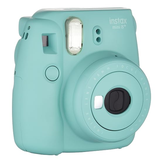 Fujifilm Instant Camera Cheki Instax Mini 8+ with Close-up Lens and Genuine Hand Strap, Mint, INS MI