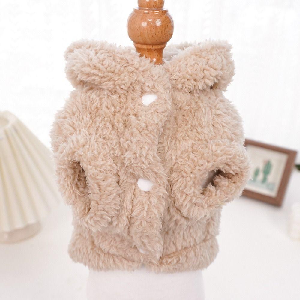Autumn Winter Pet Puppy Cat Clothes Plush Jacket Fashion Coat