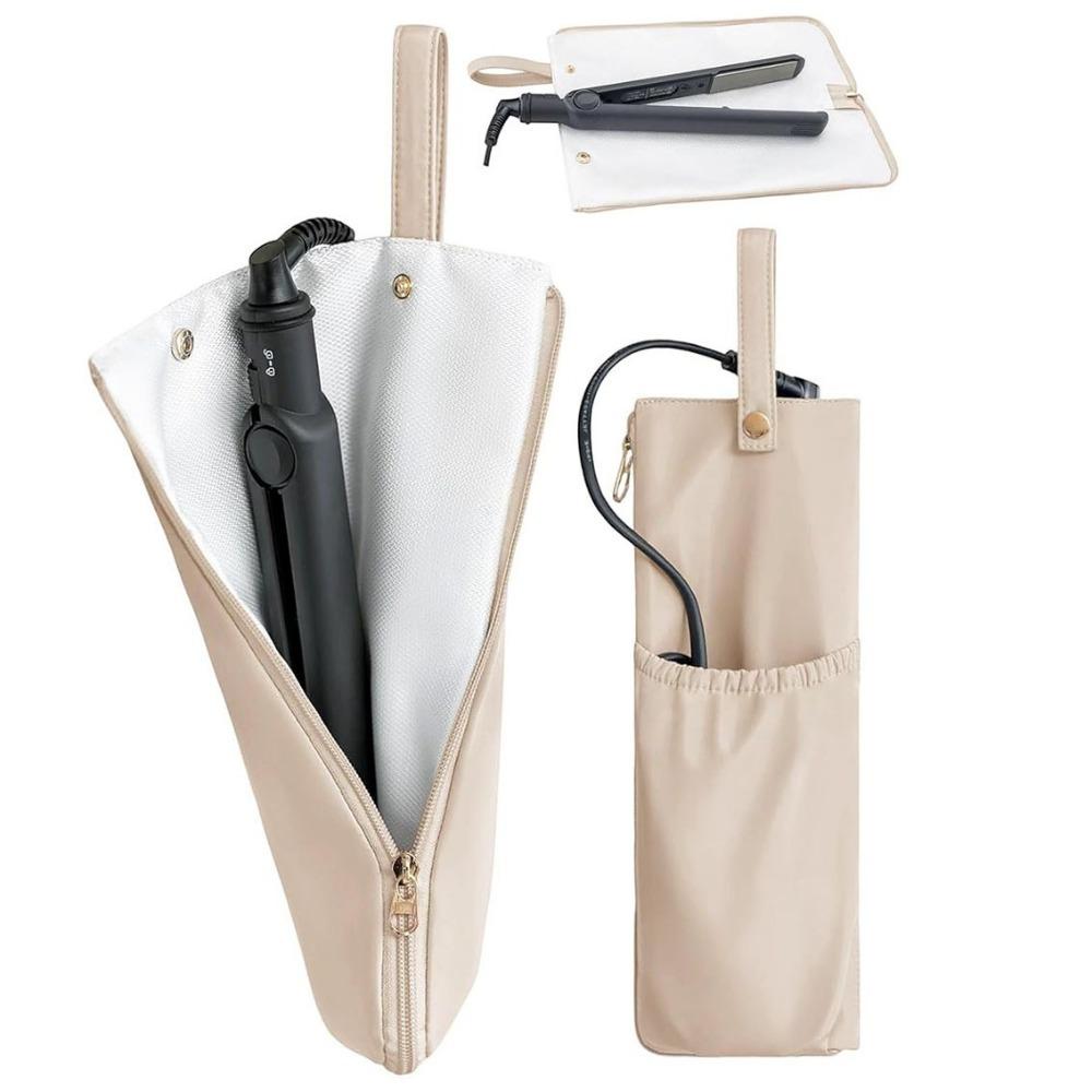 Anti-scalding Curling Iron Bag Heat-Resistant Curling Iron Protective Cover Travel абрикосовый