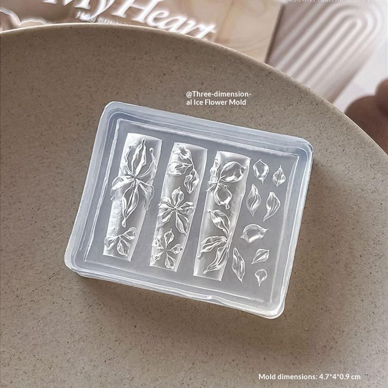 3D Silikon Blume Nagelform Wiederverwendbare Blütenblatt Schablone DIY Nagelkunst Dekorationen Maniküre Werkzeug