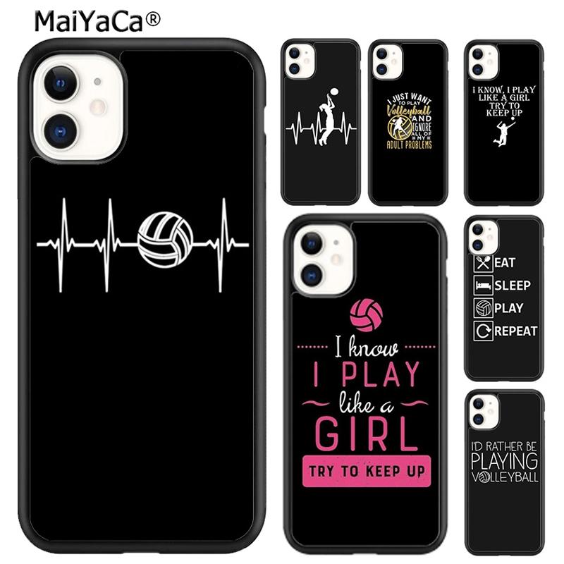 MaiYaCa Spiel Volleyball Ball Handyhülle Für iPhone 17 Air 16 16e 15 14 plus 11 12 13 pro max Hülle Cover coque