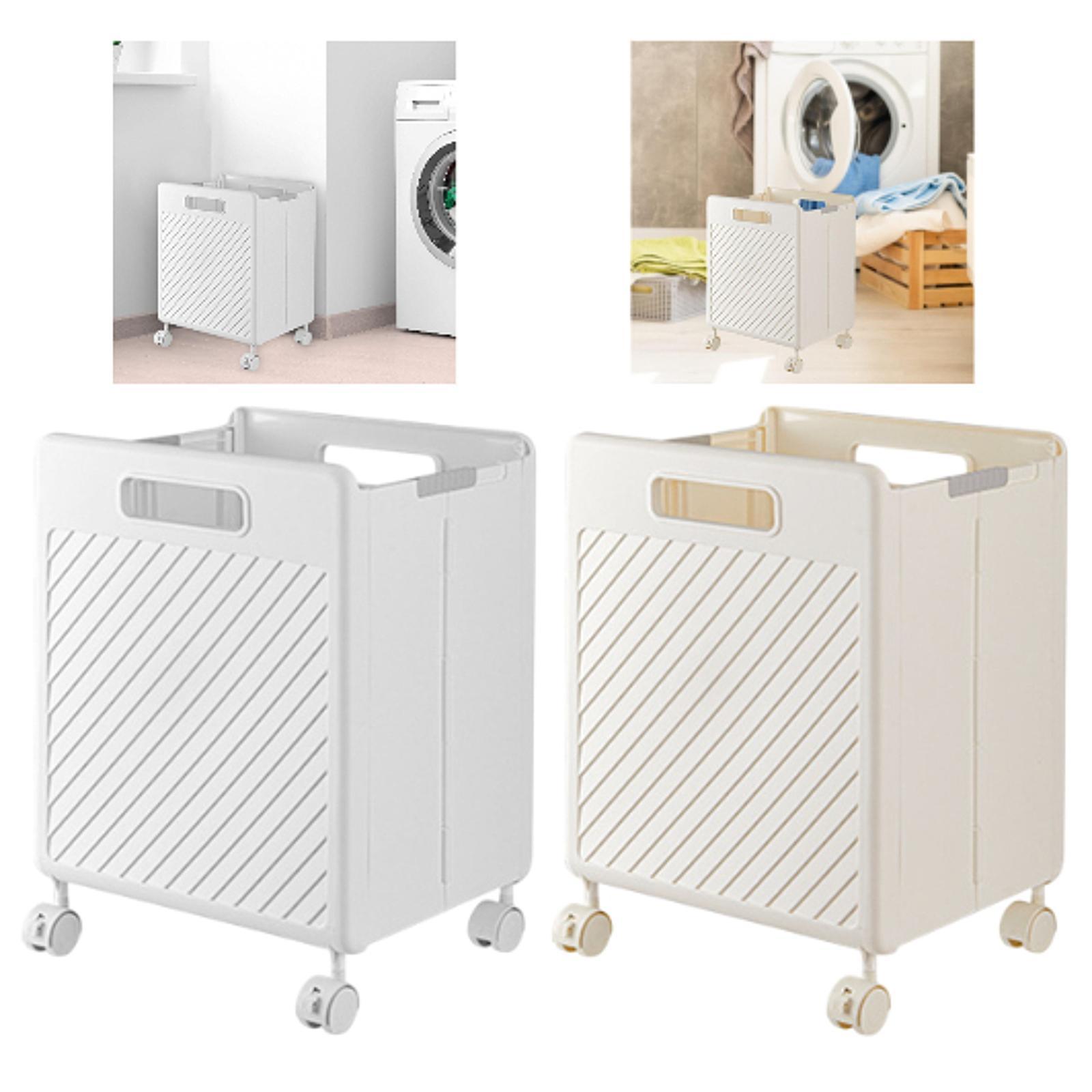 Foldable Laundry Basket with Wheels for Laundry Room Apartment College