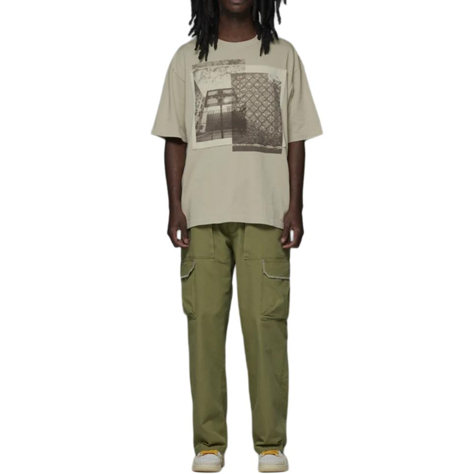 Jordan Union Collab SS23 Basketball Logo Patch Rundhals-T-Shirt Herren Oberteile Khaki FD4247-206