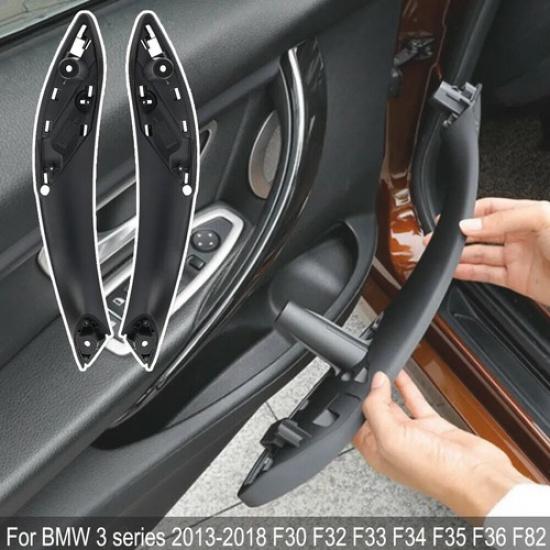 Black Inner Door Handle Pull Trim Cover For BMW F chassis 3 4 Series F30 F31 F34