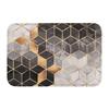 Rose Gold And Gray Geometric Pattern Floor Door Kitchen Bath Mats Anti-Slip Outdoor Abstract Doormat Toilet Entrance Rug Carpet