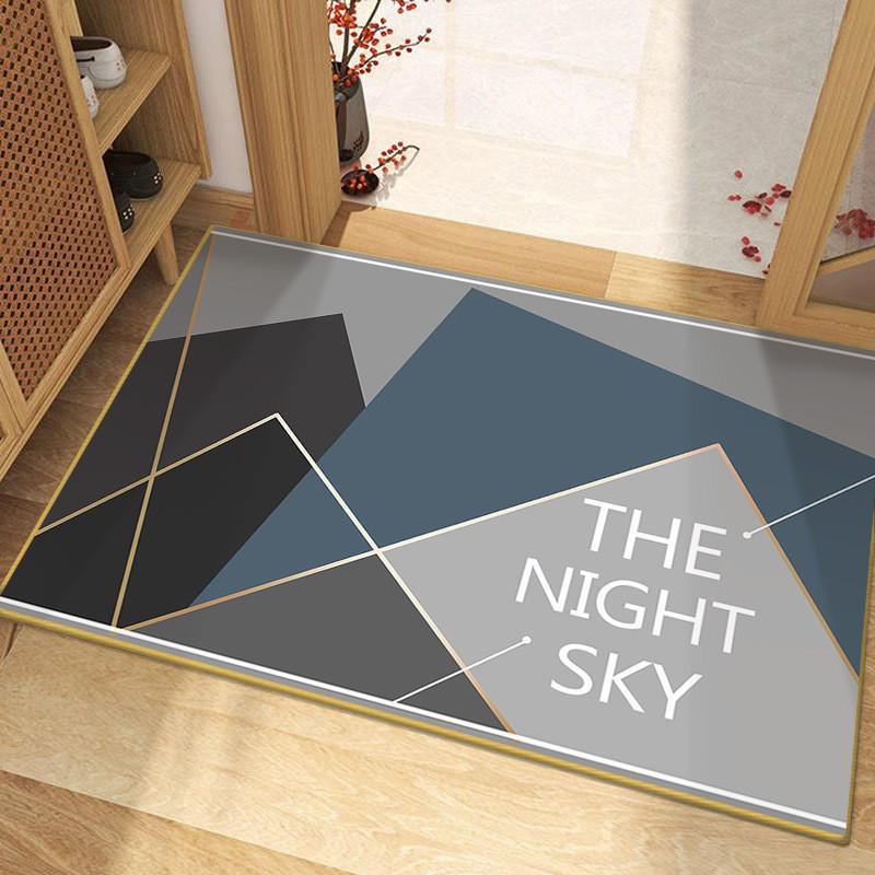 Modern Minimalist Non-Slip Diatom Mud Absorbent Door Mat for Bathroom and Toilet