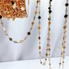 2meters Open Link Necklace Chains Copper Link Glass Beads Chains Bulk Lot for Diy Craft Jewelry Making Supplies Accessories