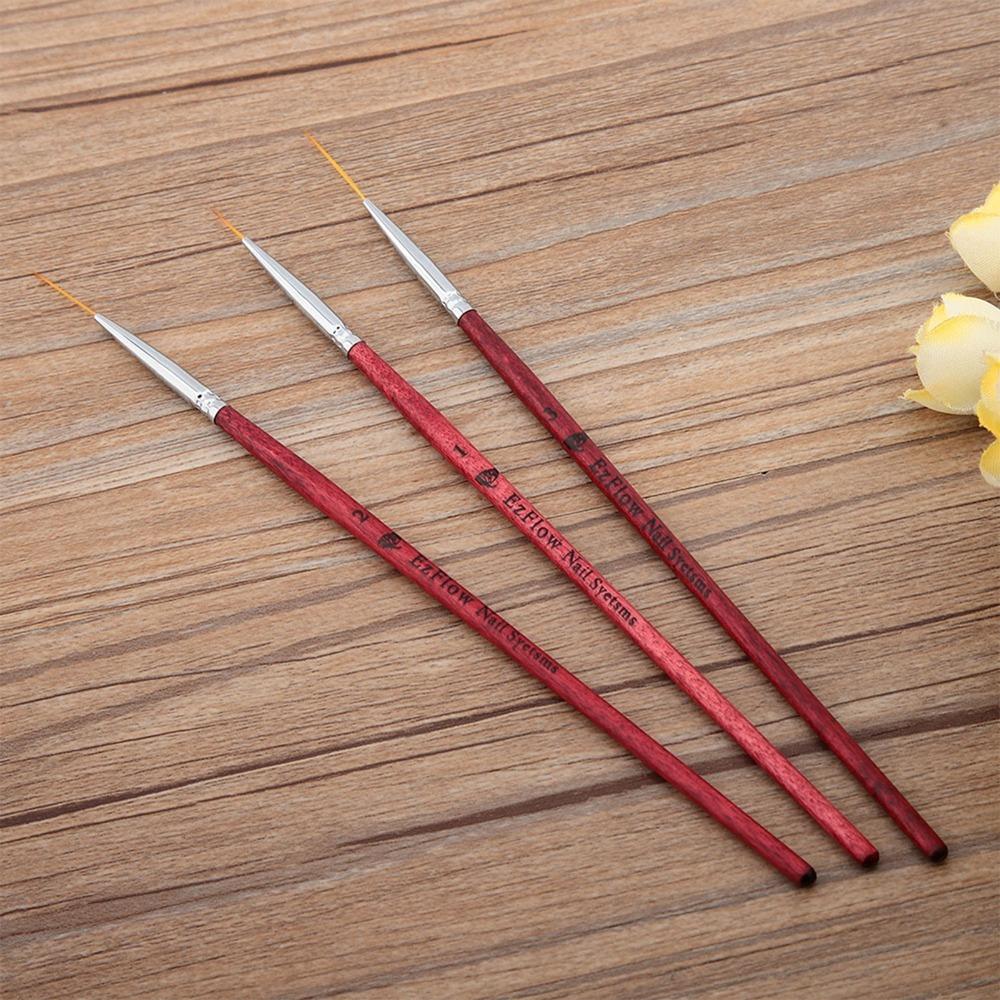 3pcs Mane Brush Nail Art Liner Brush  Nail Art Pen Nail Dotting Brush  Professional salon use