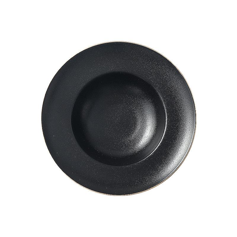 Middagstallrik i västerländsk stil med bred kant keramisk servis Rund tallrik Pasta tallrik Salladstallrik Frukttallrik