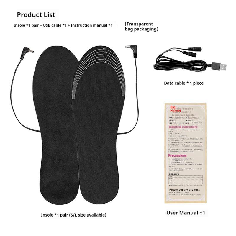 1Pair New High-quality USB Heating Insoles Winter Warm Insole Men Women Electrically Heated Shoe Sole Anti-slip Shoe Pads