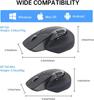 Rapoo MT760Mini Bezdrátová Bluetooth Horizontální 11 Programovatelných 5 Současných Zařízení 6 Kláves 2 Ergonomické DPI Kontinuální Matná Černá Mini Velikost Myš,