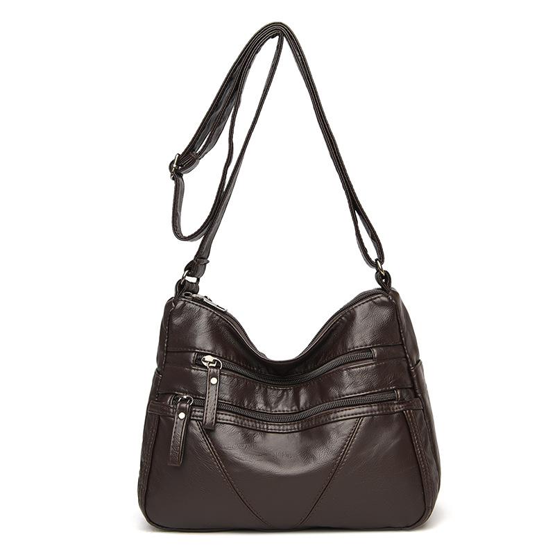 

Модна сумка-мессенджер, жіноча сумка, легка м яка сумка-сумка через плече з пуховки світло-коричневого кольору