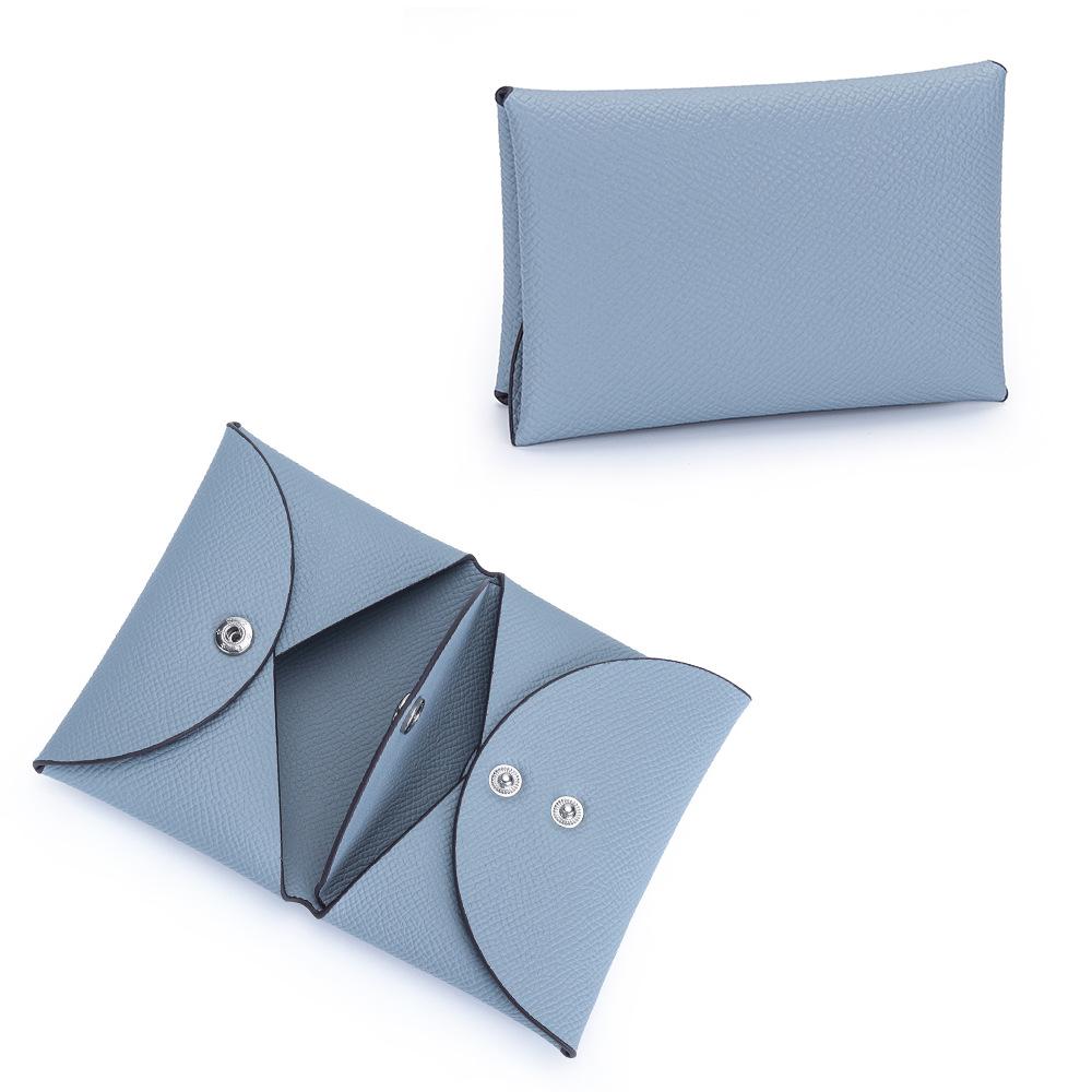 Portamonete Mini in Pelle di Mucca con Stampa del Palmo: Elegante portafoglio bi-fold 2026 con porta carte d'identità per donna