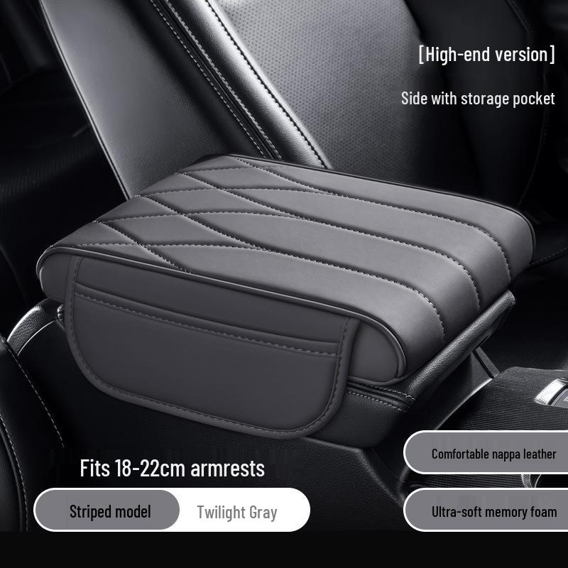 Universal Car Armrest Pad: Memory Foam Console Cover & Elbow Support