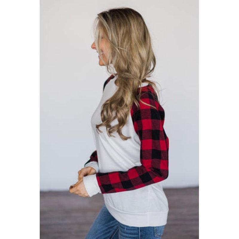 Striped Blouse Womens Plaid Long Sleeve Ladies Top T Shirt Loose Tops Casual