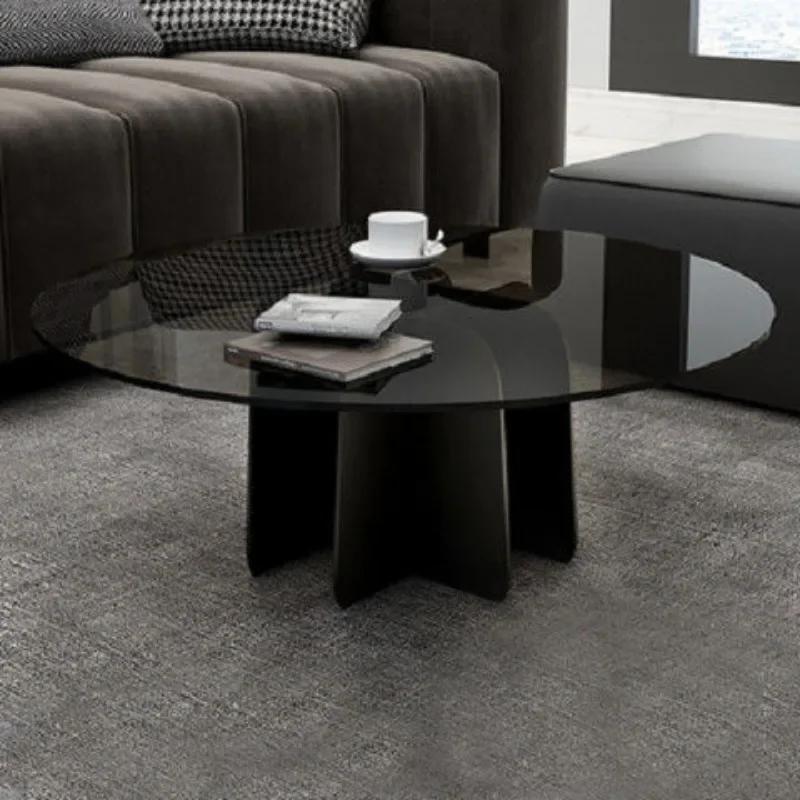 Modern Nordic Coffee Tables Luxury Design Metal Unique Black Coffee Table Round Simple Minimalist Basse De Salon Home Furniture