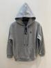 Men's Autumn/Winter Ralph Lauren Embroidered Logo Hooded Sweatshirt with Velvet Lining and Zipper.