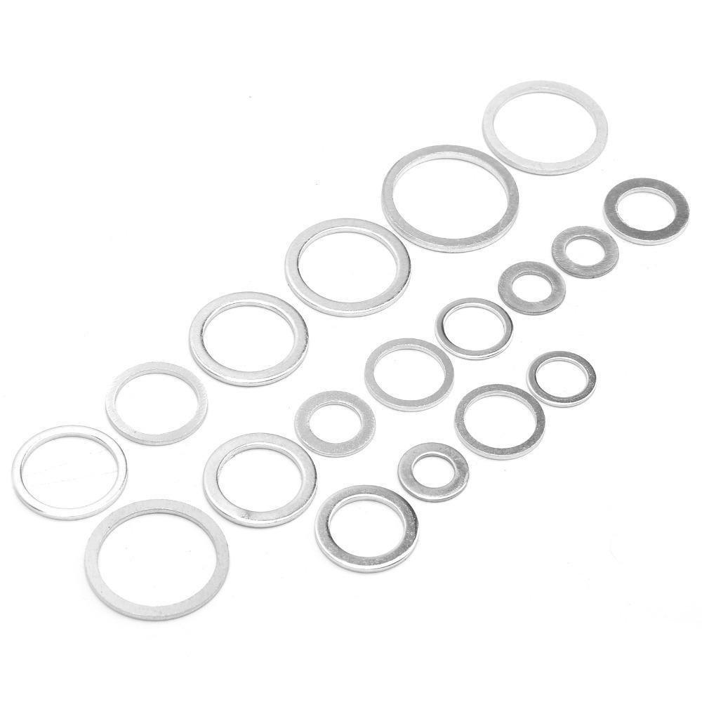 450pcs Durable Crush Washer Metric Washer Assortment Set Portable Drain Plug Gasket Automotive