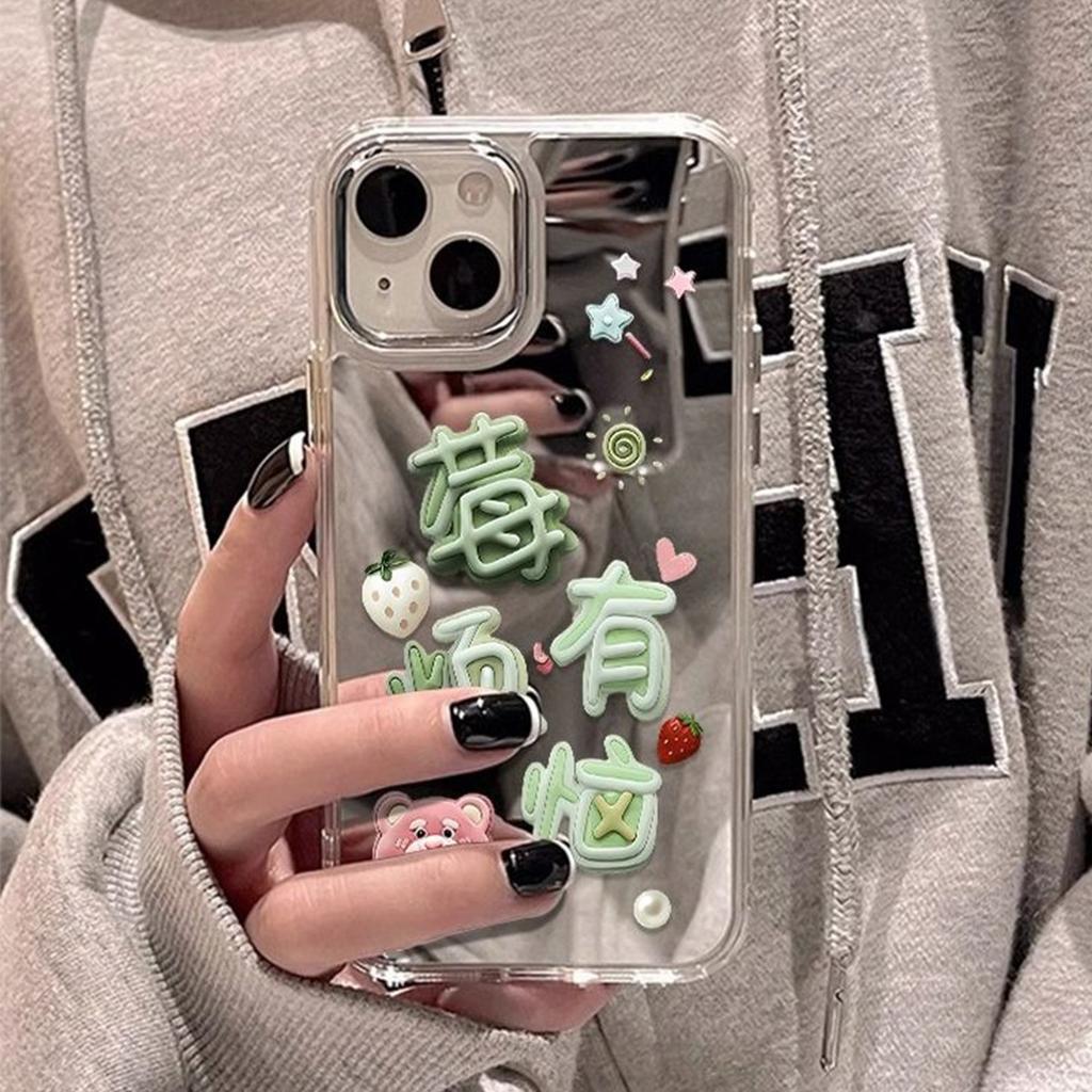Mirror Phone Case for Apple Phone Case High Quality with Mirror for Apple Mirror Puff Shell Mirror Mask Phone Case