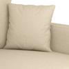 2 Piece Cream Fabric Sofa Set with Cushions