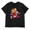 Cute Teddy Bear Riding Motorcycle T Shirt Harajuku Short Sleeve T-shirt 100% Cotton Graphics Tshirt Tops