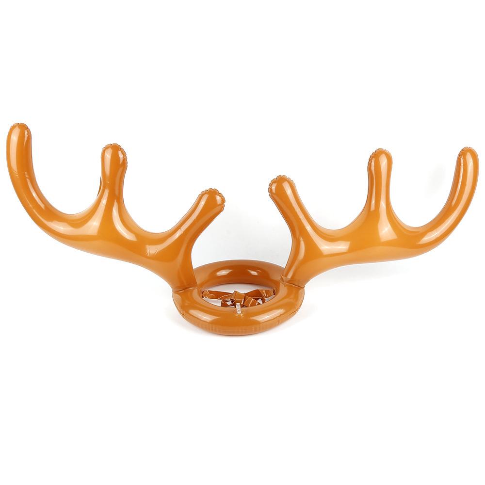 Gioco di lancio dell'anello di corna di renna gonfiabile per le vacanze di Natale Gioco di festa di Natale Fascia per capelli Giocattoli gonfiabili Festa Famiglia Scuola Oggetti di scena Gioco