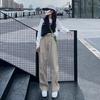 Women's High-Waist White Wide-Leg Jeans - Slim, Straight, Floor-Length, and Loose Fit for Spring & Autumn 2025
