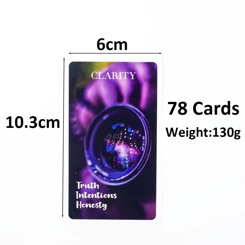 Oracolo Segreti Nascosti del Cuore 10,3*6 cm Carte Situazioni Lucido Mazzo Fiamma Gemella Mazzo Messaggi Emozionali 78 Carte