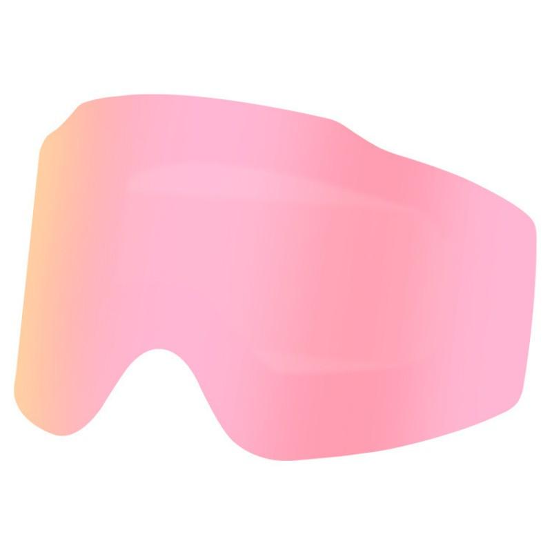 Double-Layer Anti-Fog Ski Goggles Lens Adults UV Protection Windproof Snowboard Eyewear Compatible With Prescription Glasses Pink Lens