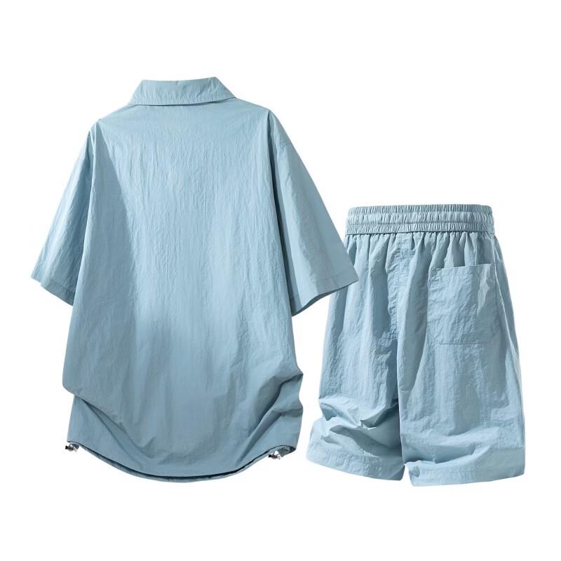 Unisex Half-Zip Polo T-Shirt & Sun Protection Shorts Set