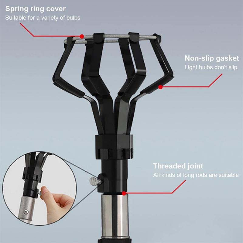 Light Bulb Changer Bulb Installer Telescoping Pole Removal Tool Portable High Ceiling Bulb Changer