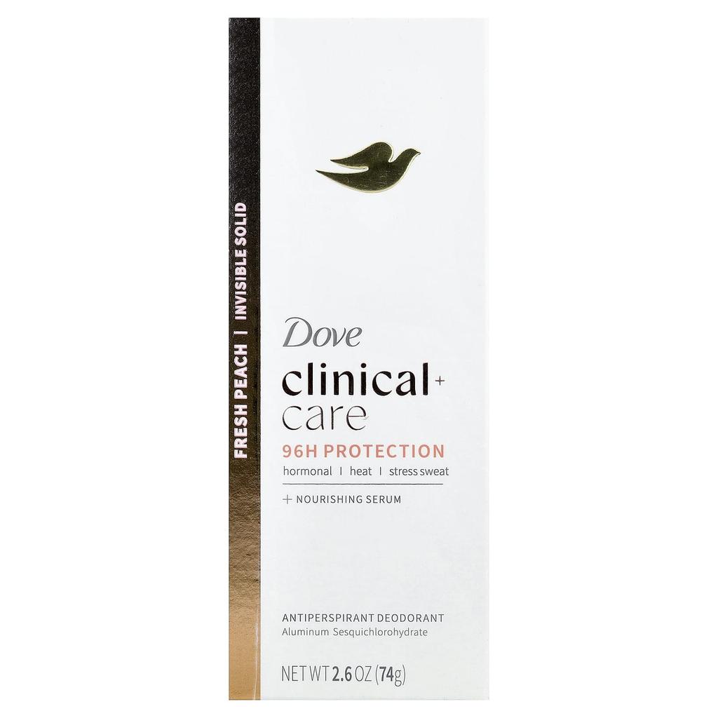 Dove, Clinical + Care, Antiperspirant Deodorant, Fresh Peach, 74g (2.6oz)