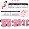 1/6 In 1 Knee Elbow Pads Set With Wrist Guard For Skateboard Ski Cycling BMX Biking Running Sports Protection