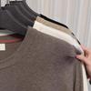 Men's Trendy Solid Color V-Neck Wool Sweater for Autumn/Winter - Base Layer Casual Knit Pullover