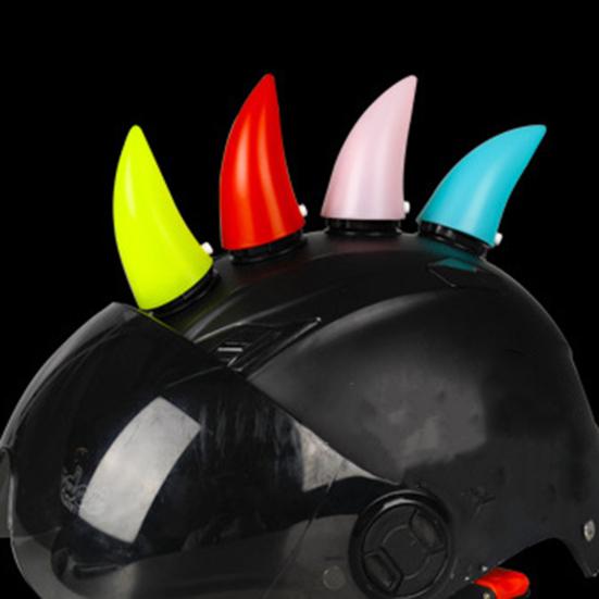 2Pcs Universal Glow Demons Horn Helmet Decoration for Night Riding Safety Personalized LED Helmet Lights USB Rechargeable Helmet Decoration