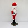 1Pcs Wood Nutcracker Santa Figure Decoration 25Cm Christmas Santa Claus Nutcracker Holiday Ornaments