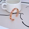 Chic European & American Luxury Metal Bangle with Hollow English Letters