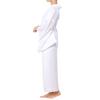 [KYOETSU] Washable Two-Piece Nagajuban (Undergarment for Kimono) - White with Patterned Gauze Fabric, Half-Collar, and Neckline Adjustment - Women's
