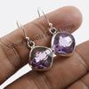 Handmade Sterling Silver Amethyst Earrings, Square Checker Cut, February Birthstone